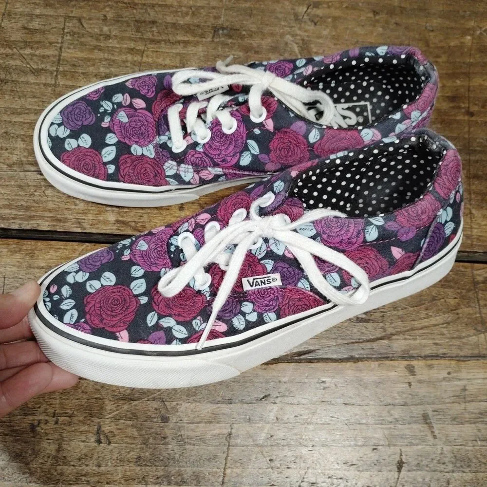 Vans Women's Sz 7 Sneakers Doheny Romantic Floral Low Top Shoes Lace Up